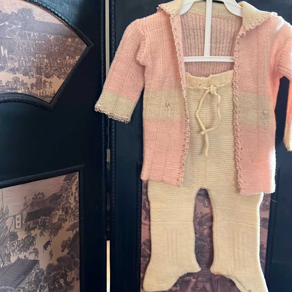 Handmade vintage baby girl outfit